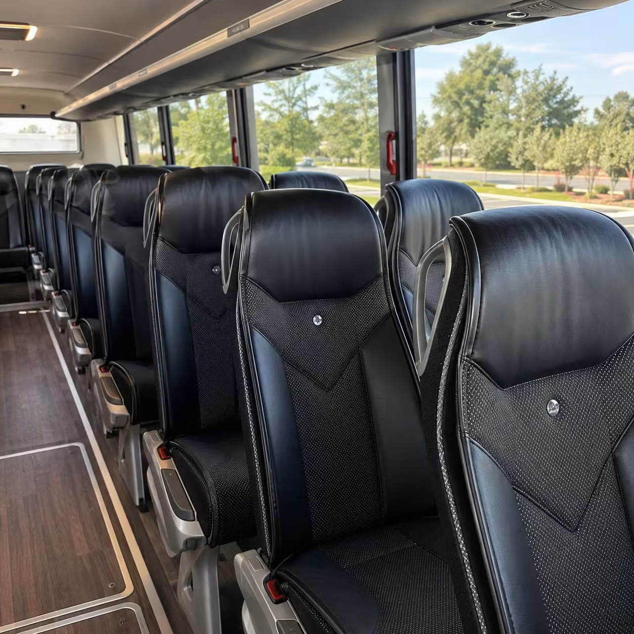 avondale charter bus rental interior