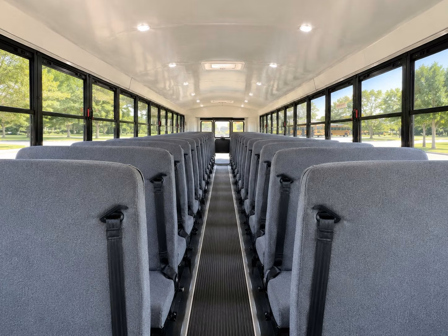 school bus inside